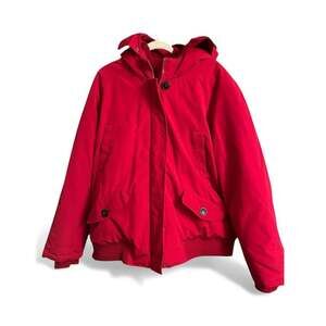 Woman Within Plus Size Arctic Parka Jacket & Hood 34" Long Down Blend Winter Coa